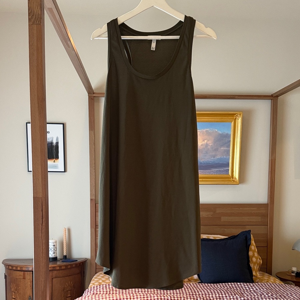 Leith Olive Green Sleeveless Dress